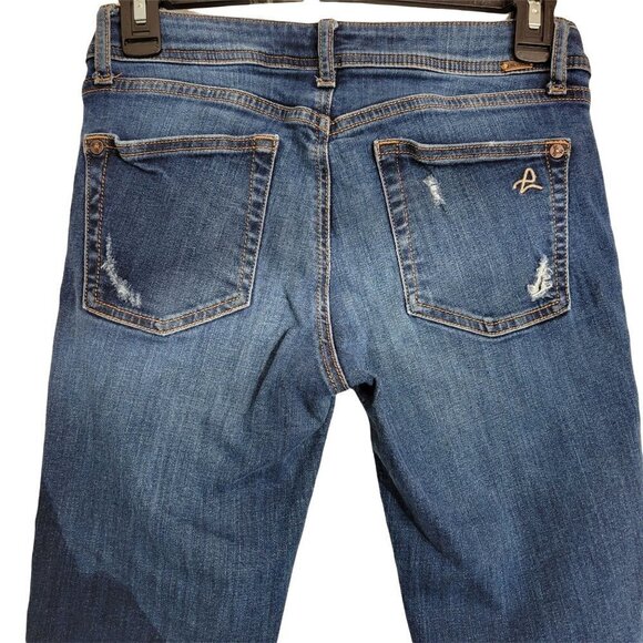DL1961 Ripped Distressed Florence Insta Sculpt Buckley Blue Denim Jeans Size 25 - Picture 6 of 15
